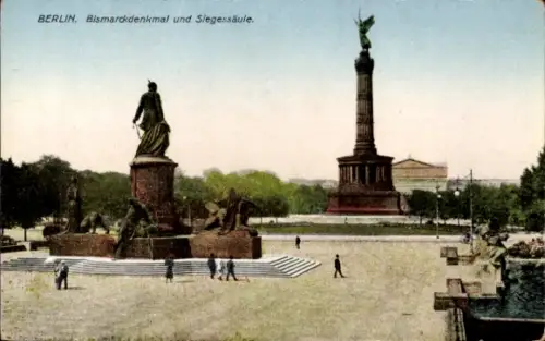Ak Berlin, Bismarckdenkmal, Siegessäule