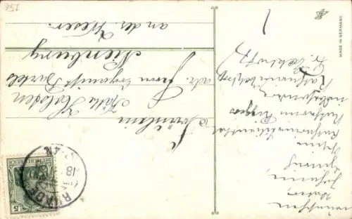 Ak Glückwunsch Ostern, Osterhasen, vermenschlicht