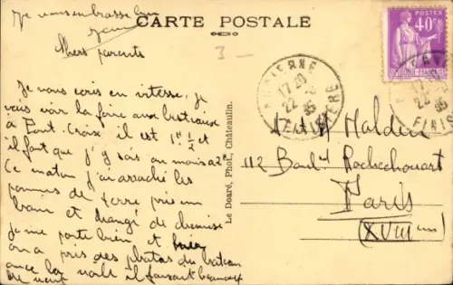 CPA Audierne, Pointe de Lervily, Le 3 Février 1933