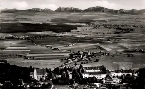 Ak Leutkirch im Allgäu Württemberg, Schloss Zeil, Fliegeraufnahme