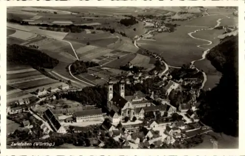 Ak Zwiefalten in Württemberg, Fliegeraufnahme