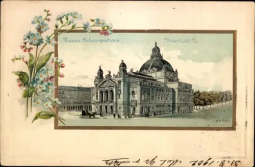 Passepartout Präge Litho Frankfurt am Main, Neues Schauspielhaus