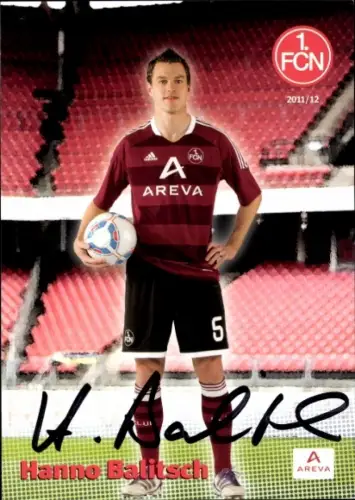 Autogrammkarte Fußballer Hanno Balitsch, 1. FC Nürnberg, Autogramm