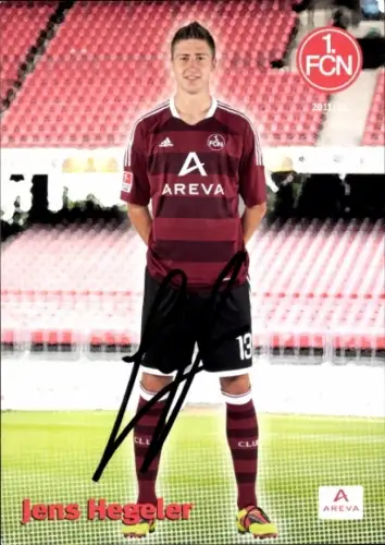 Autogrammkarte Fußballer Jens Hegeler, 1. FC Nürnberg, Autogramm