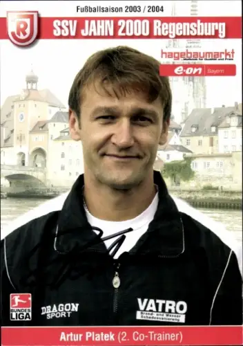 Autogrammkarte 2. Co. Trainer Artur Platek, SSV Jahn Regensburg, Autogramm