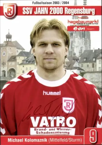 Autogrammkarte Fußballer Michael Kolomaznik, SSV Jahn Regensburg, Autogramm