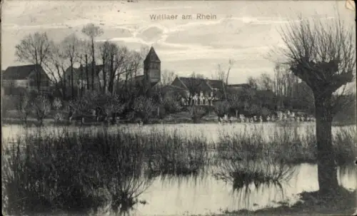 Ak Wittlaer Düsseldorf am Rhein, Gesamtansicht