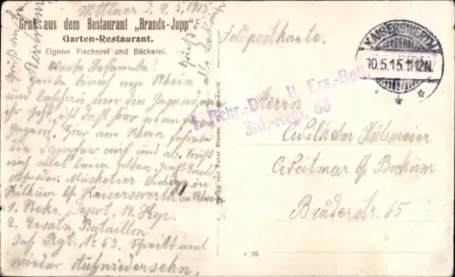 Ak Wittlaer Düsseldorf am Rhein, Gesamtansicht