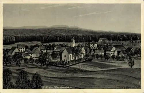 Ak Obereisenbach Tettnang in Württemberg, Gesamtansicht