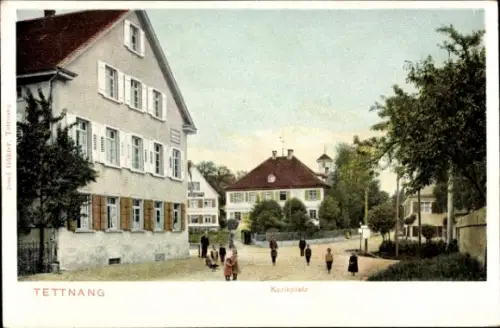 Ak Tettnang im Bodenseekreis Baden Württemberg, Partie am Karlsplatz, Kinder