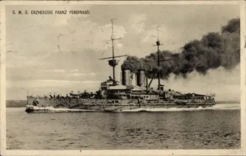 Ak Österreichisches Kriegsschiff, SMS Erzherzog Franz Ferdinand, Schlachtschiff