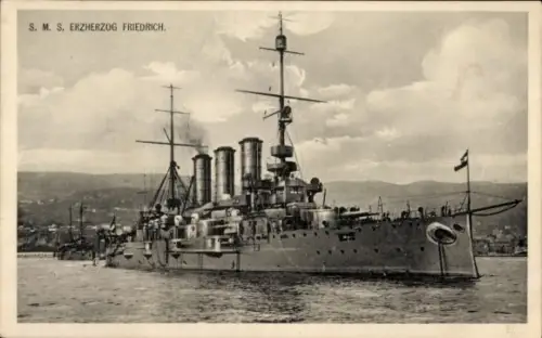 Ak KuK-Marine, Kriegsschiff S.M.S. Erzherzog Friedrich