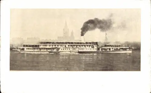 Foto Ak Dampfer Jupiter, Schaufelraddampfer, Donau-Schifffahrts-Gesellschaft