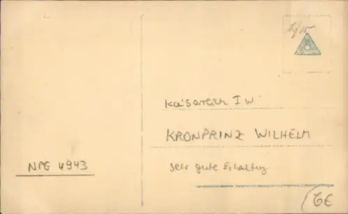 Künstler Ak Kronprinz Wilhelm, Porträt in Uniform