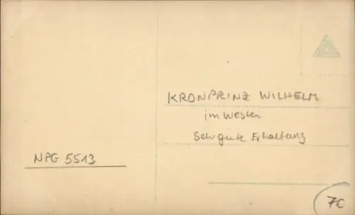 Künstler Ak Kronprinz Wilhelm, Porträt in Uniform, Pferd, Kämpfe um Verdun