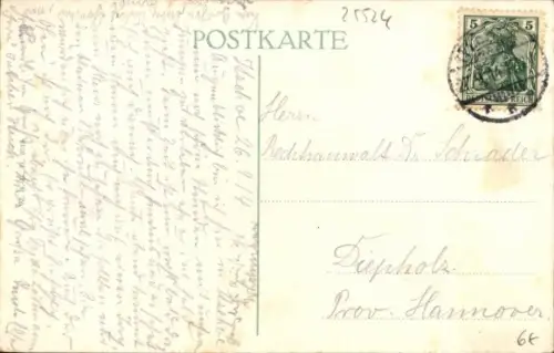 Ak Itzehoe in Holstein, Klosterhof mit Denkmal