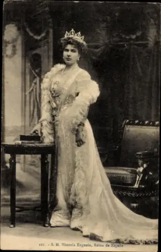 Ak Victoria Eugénie von Battenberg, Königin von Spanien, Portrait