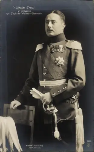 Ak Großherzog Wilhelm Ernst von Sachsen Weimar Eisenach, Portrait in Uniform, Liersch 2224