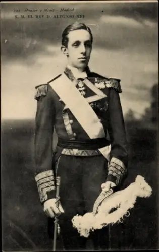 Ak König Alfons XIII. von Spanien, Portrait