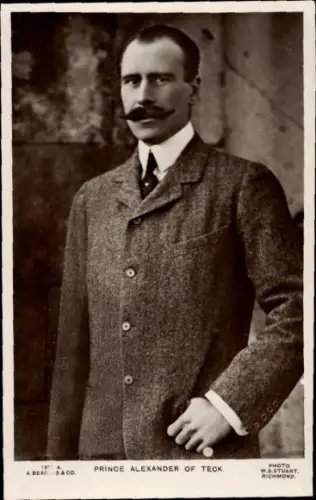 Ak Prince Alexander of Teck, Portrait