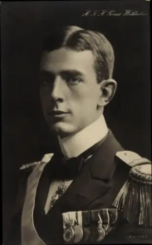 Ak Prins Wilhelm von Schweden, Portrait