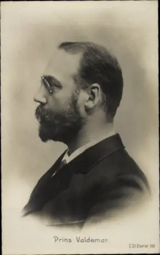Ak Prins Valdemar, Prinz Waldemar von Dänemark, Portrait