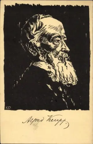 Künstler Ak Porträt Alfred Krupp.