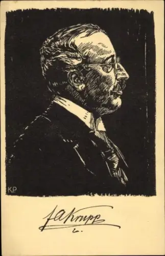 Künstler Ak Friedrich Alfred Krupp, Portrait