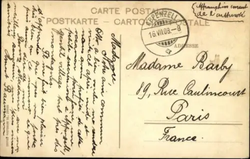 Ak Appenzellerin in Tracht