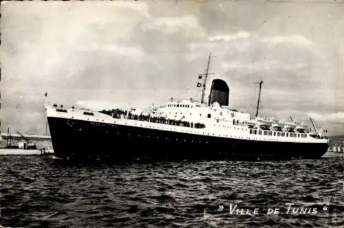 Ak CGT Dampfer, Ville de Tunis