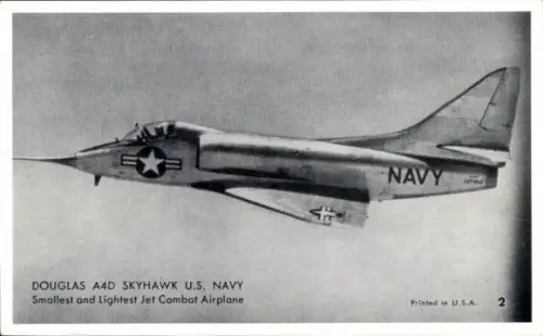 Ak Douglas A4D Skyhawk U.S. Navy, kleinstes und leichtestes Jet-Kampfflugzeug