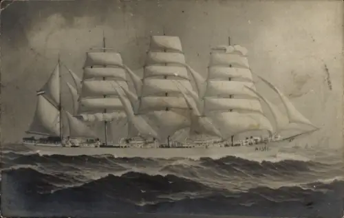 Ak Segelschiff, Dreimast-Vollschiff