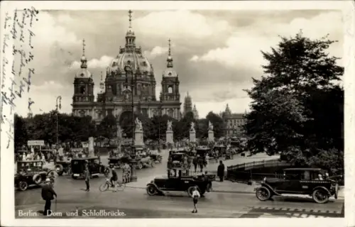 Ak Berlin Mitte, Berlin Dom, Schlossbrücke