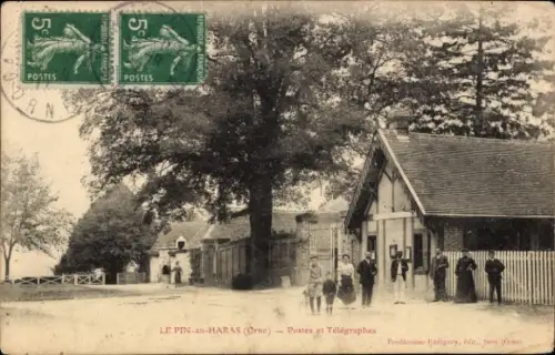 CPA Le Pin au Haras Haras du Pin Orne, Postes et Télégraphes