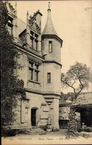Ak Pontoise Val d'Oise, Historische Architektur, Musée Thavet, Natur, Schwarze Wand, 