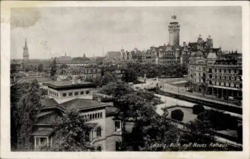 Ak Leipzig in Sachsen, Panorama, Neues Rathaus