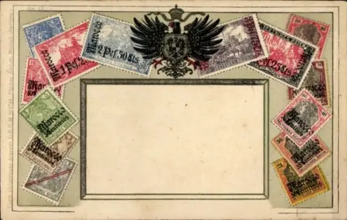 Briefmarken Ak Marokko, Wappen