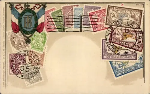 Briefmarken Ak Frankreich, Wappen
