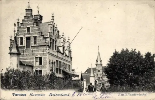 Ak Tamise Temse Temsche Ostflandern, Maison des Geants