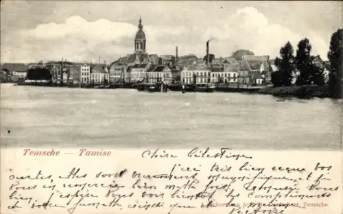 Ak Tamise Temse Temsche Ostflandern,  Tamise, Flusslandschaft, Belgien