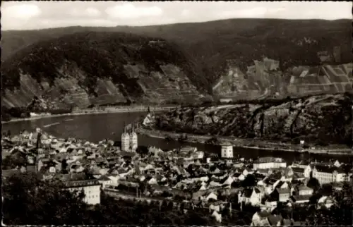 Ak Boppard am Rhein, Blick auf  Rhein, Sesselbahn, Landschaft,  Gebäude