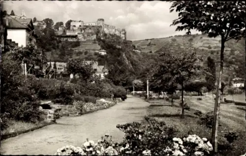 Ak St. Goar am Rhein, Rheinanlagen, Hotel Café Hauser