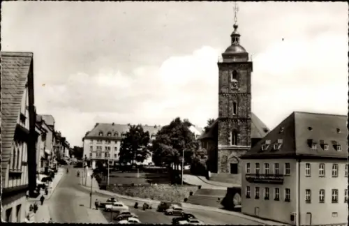 Ak Siegen in Westfalen, Marktplatz, Nikolaikirche, Rathaus,  Gebäude, Autos