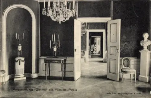 Ak Weimar in Thüringen,Versammlungszimmer des Wittums Palais