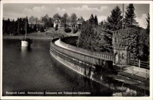 Ak Remscheid im Bergischen Land, Remscheider Talsperre, Talsperren-Gaststätte, Bergisch Land