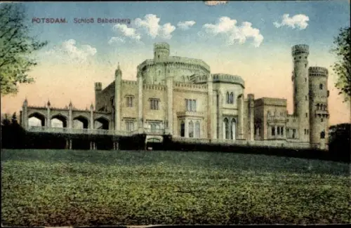 Ak Babelsberg Potsdam in Brandenburg, Schloss Babelsberg,   Architektur