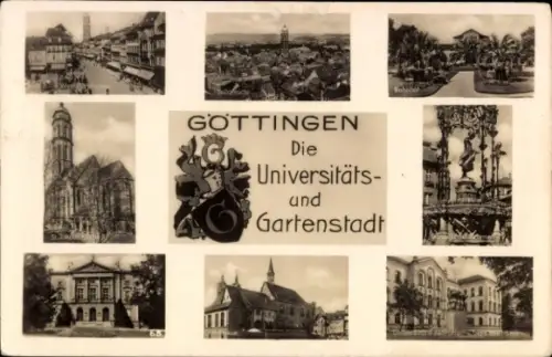 Ak Göttingen in Niedersachsen,  Universitätsstadt, Gartenstadt, mehrere Ansichten