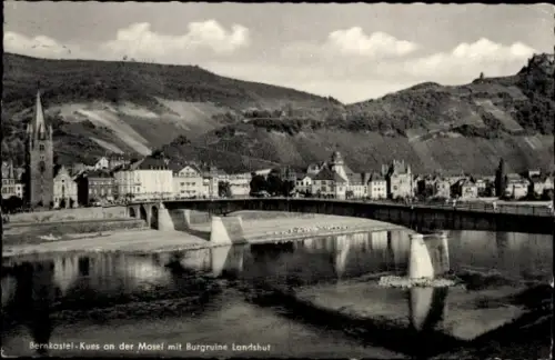 Ak Bernkastel Kues an der Mosel, Burgruine Landshut