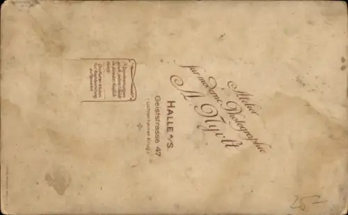 Kabinett Foto Halle an der Saale, Deutscher Soldat in Uniform