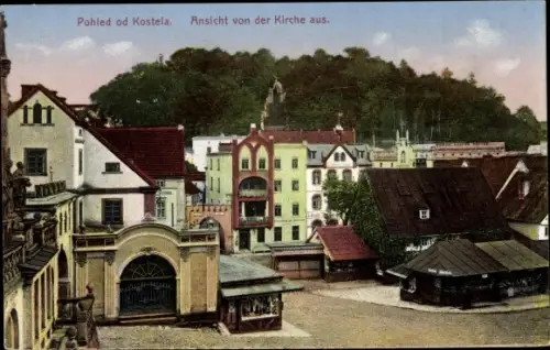 Ak Wambierzyce Albendorf Schlesien, Ansicht von der Kirche aus